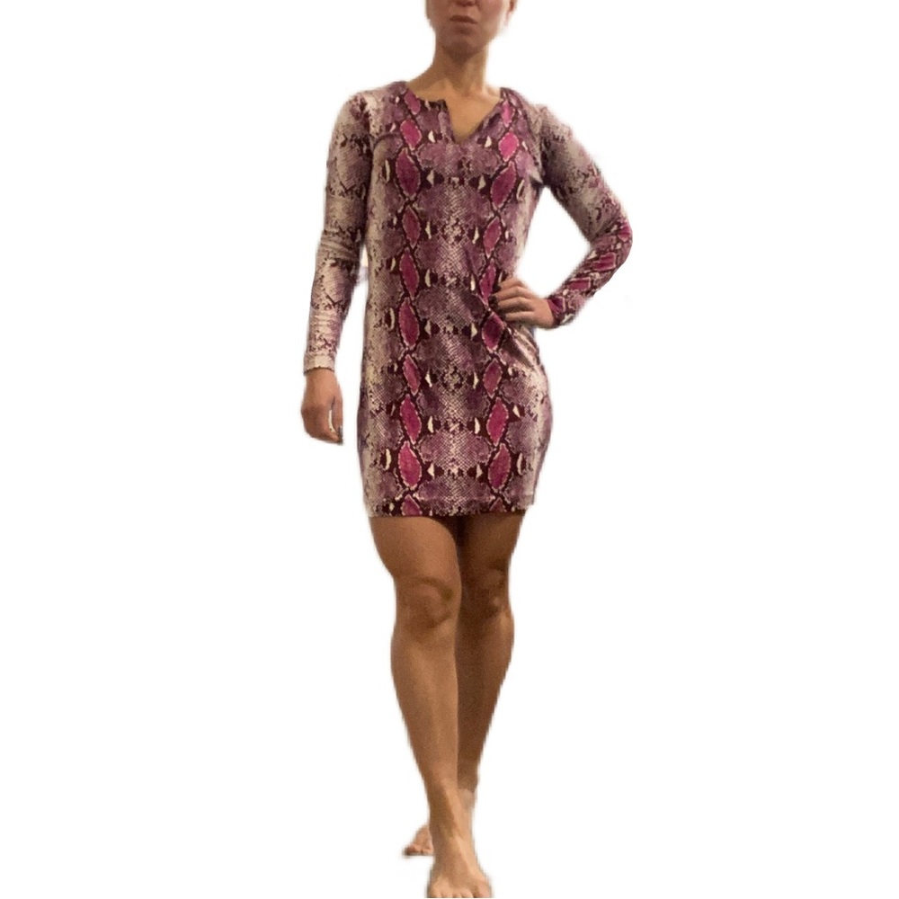 Diane Von Furstenberg Mini Dress- Snakeskin